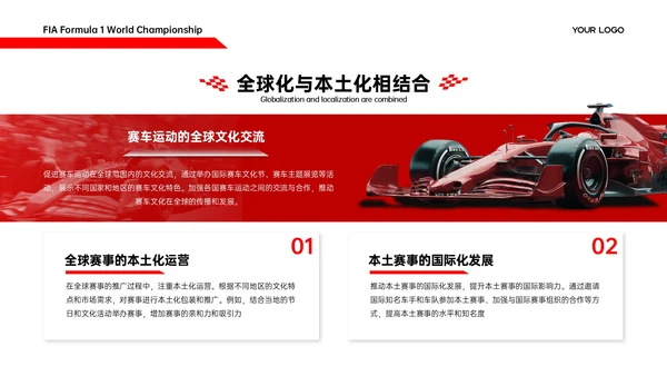 红白色商务简约竞技体育F1赛事推广策略PPT模板
