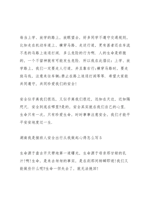 湖南我是接班人安全出行从我做起心得怎么写5篇.docx