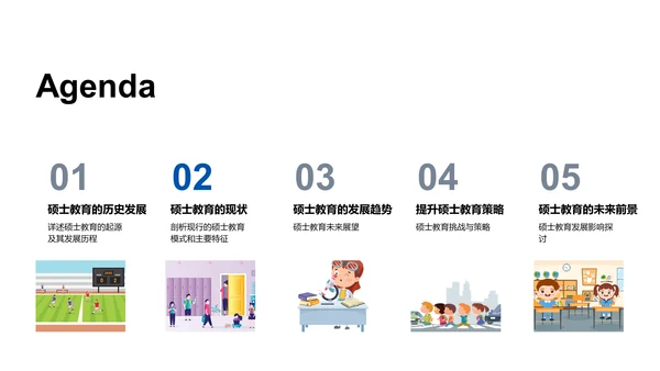 硕士教育展望PPT模板