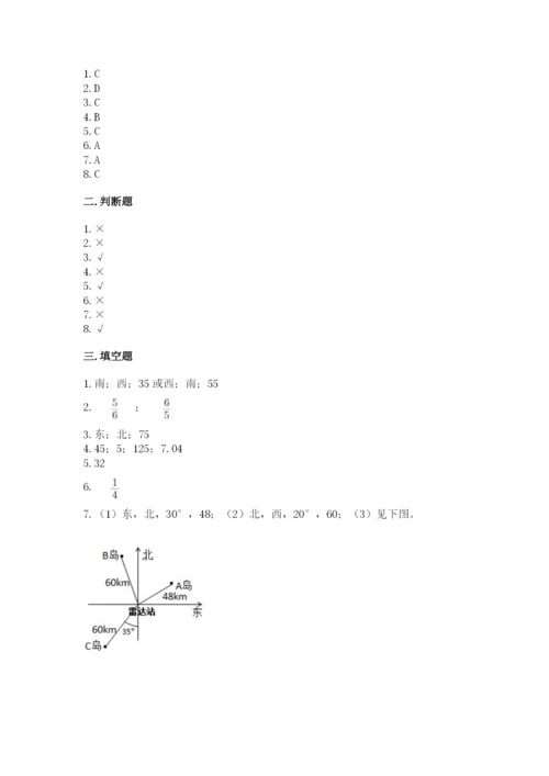 人教版六年级上册数学期中测试卷及参考答案【培优b卷】.docx