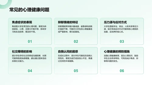 绿色3D风大学生心理健康教育PPT模板