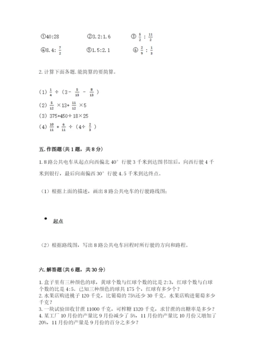 小学六年级数学上册期末考试卷附答案（综合卷）.docx