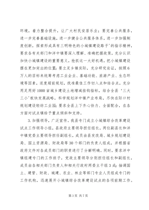 县领导小城镇汇报(3月23日).docx