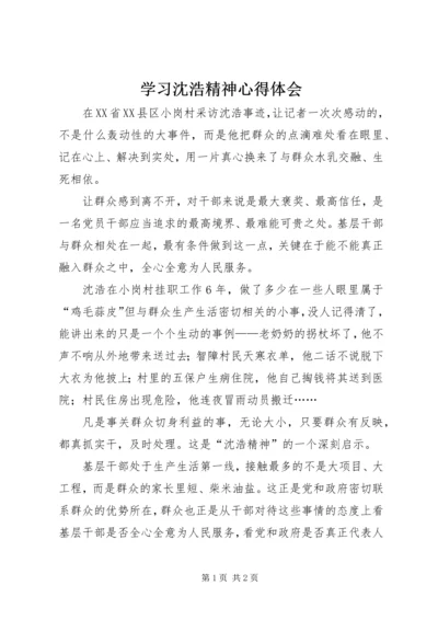 学习沈浩精神心得体会.docx