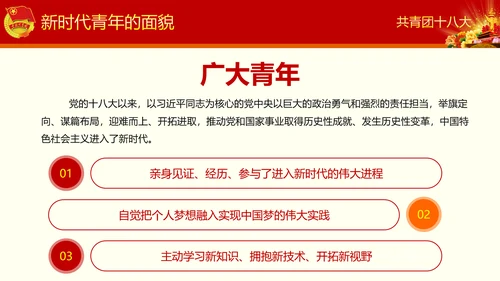 中国共青团十八大精神学习解读PPT模板