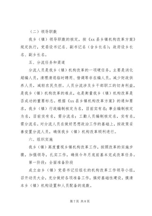 镇机构改革实施方案 (2).docx