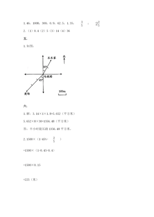 小学六年级数学毕业试题（黄金题型）.docx