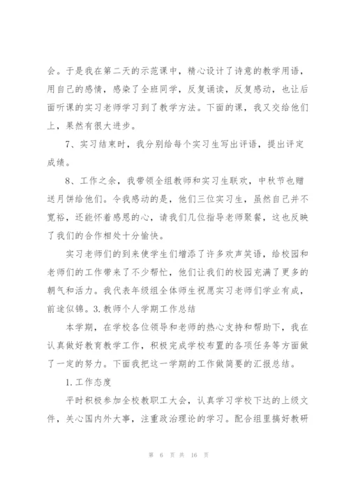 教师个人学期工作总结（5篇）.docx