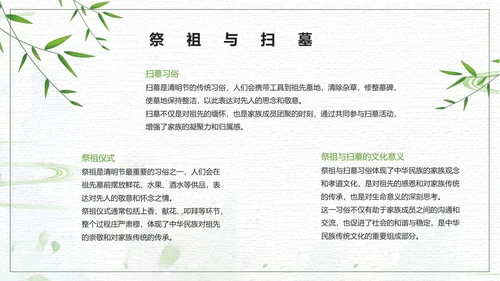 小清新清明踏青ppt模板