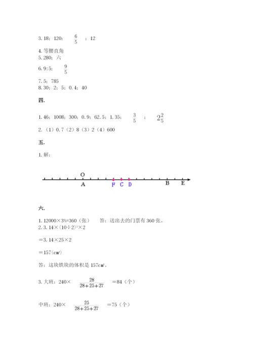 小升初数学综合练习试题附参考答案（夺分金卷）.docx