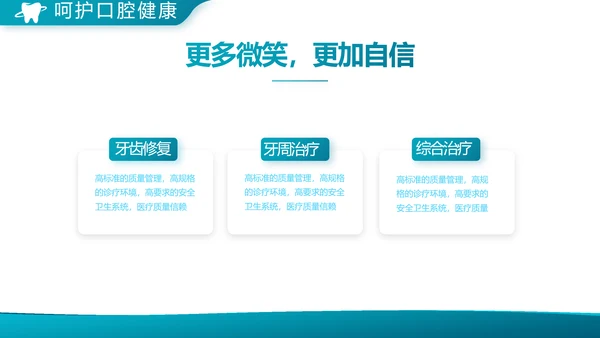 蓝色大气口腔科牙科工作总结汇报PPT