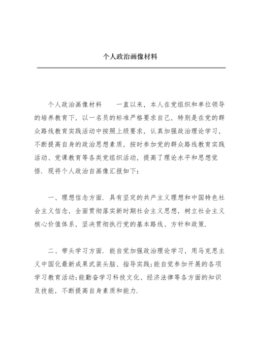 个人政治画像材料.docx