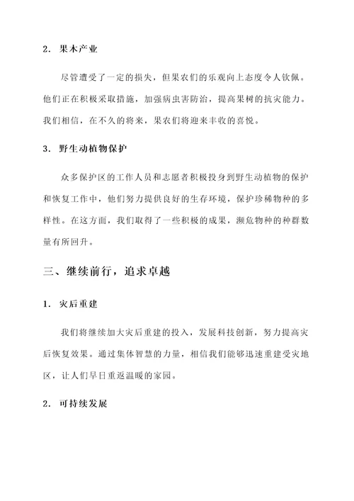 林业各项目受灾情况汇报