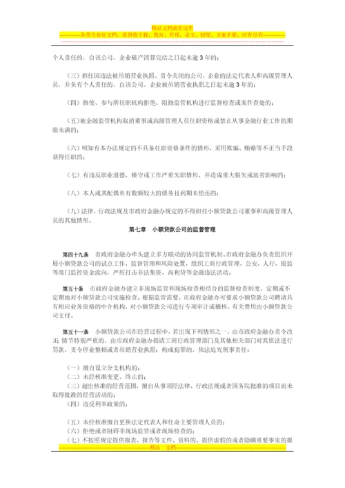 重庆市小额贷款公司试点管理暂行办法.docx