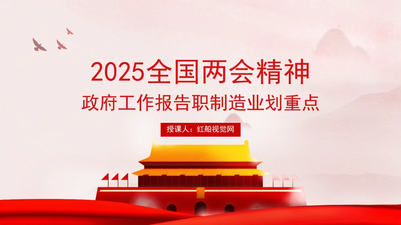 学习2025全国两会精神制造业热点ppt