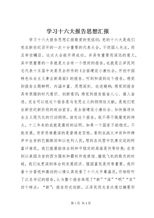 学习十六大报告思想汇报.docx