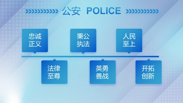 蓝色大气公安治安管理条例动态PPT