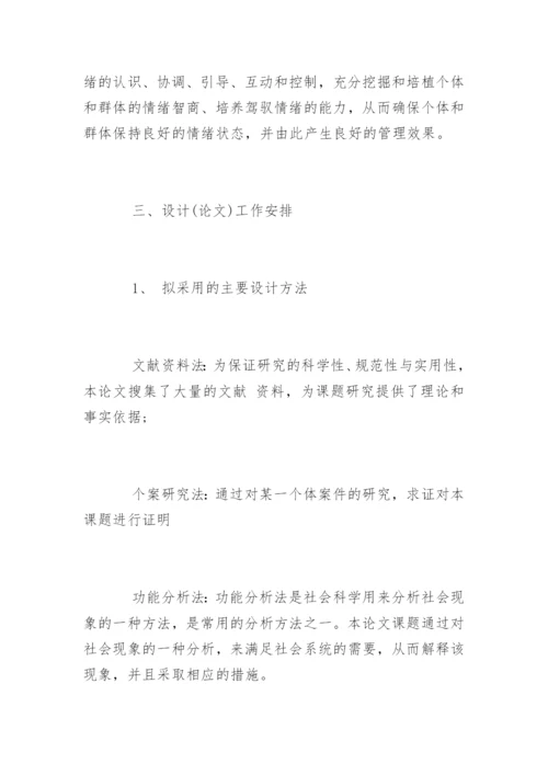 人力资源管理毕业论文开题报告精选.docx