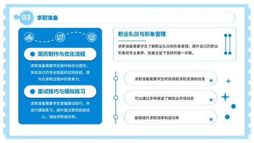 蓝色插画风毕业季：青春的印记，未来的憧憬PPT模板