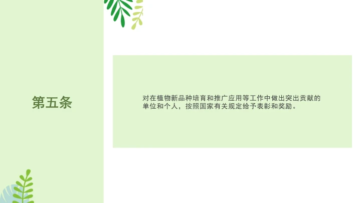 普法全文学习2025年4月新修订《中华人民共和国植物新品种保护条例》PPT课件