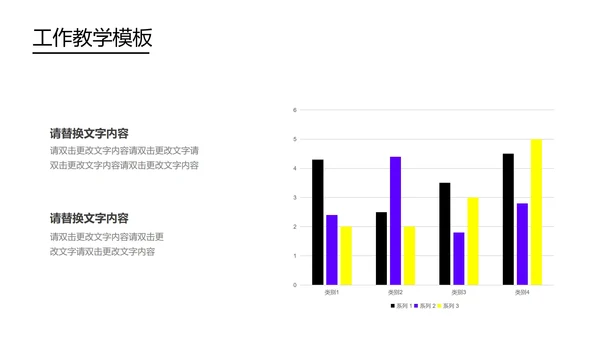 黑色简约风工作教学PPT模板
