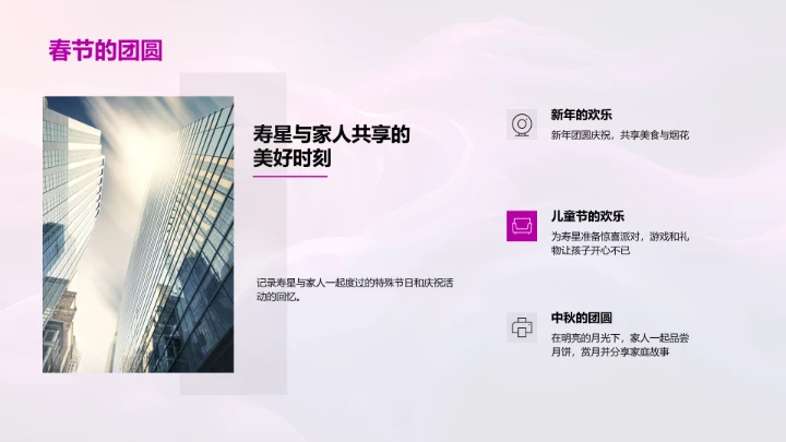 寿星生日回顾展PPT模板