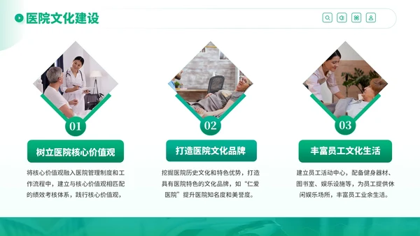 绿色商务风医疗健康服务提升行动计划PPT模板