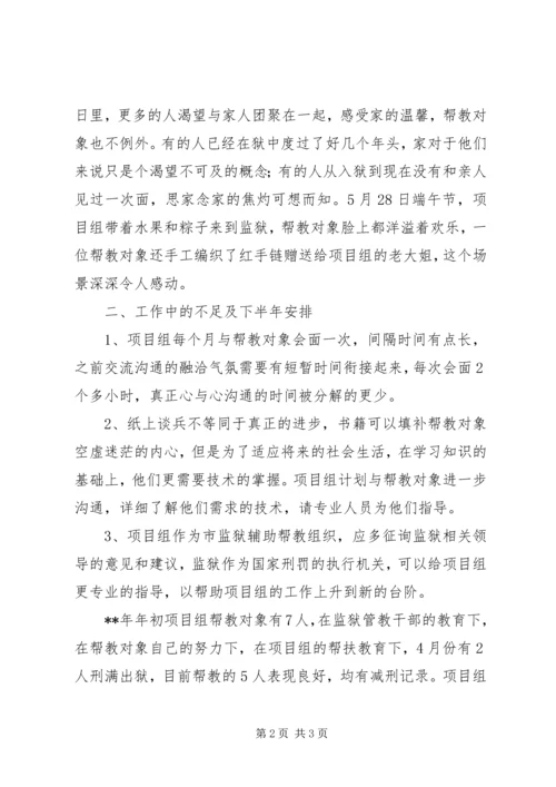 帮扶教育项目组上半年工作总结及下半年工作安排 (2).docx