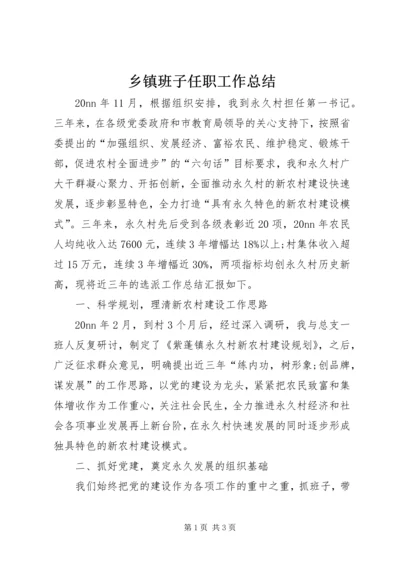 乡镇班子任职工作总结.docx