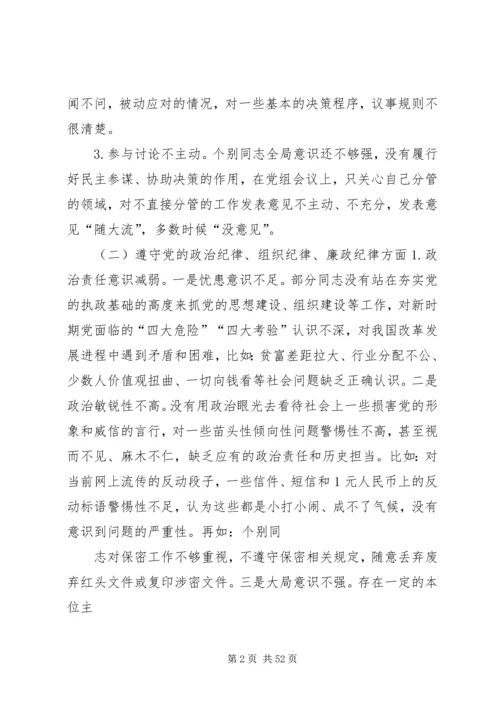 企业领导班子对照检查材料大全.docx