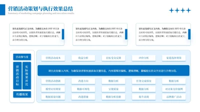 蓝色商务风多项矩阵PPT单页