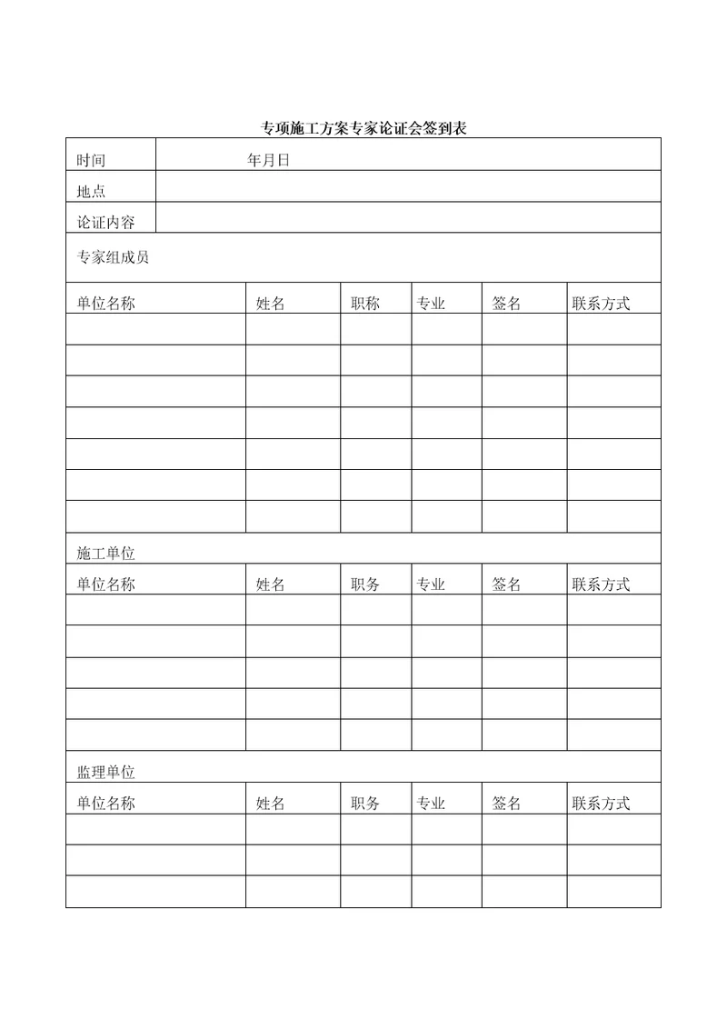 危险性较大的分部分项工程专项施工方案审批表