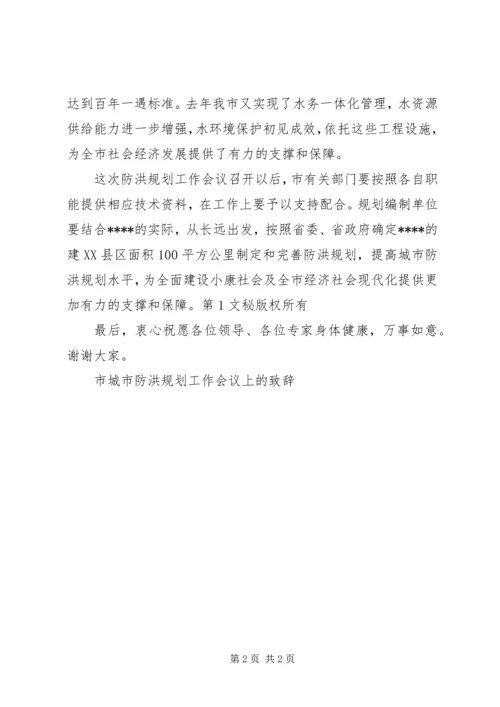 市城市防洪规划工作会议上的致辞 (2).docx