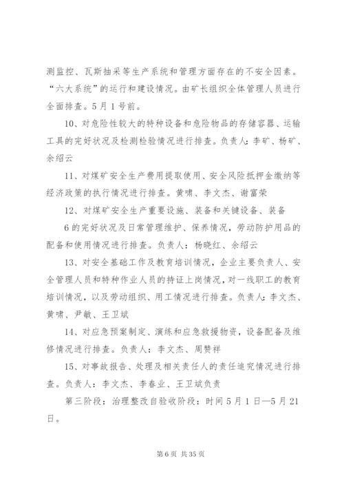 戛达煤矿安全生产隐患治理专项行动实施方案.docx