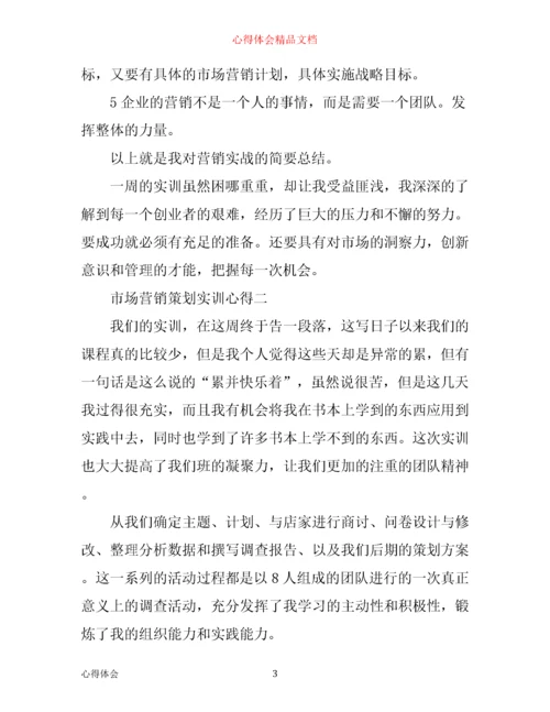 市场营销策划实训心得.docx