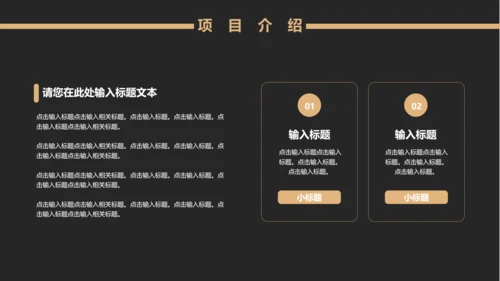 黑金风格互联网项目汇报通用PPT模板