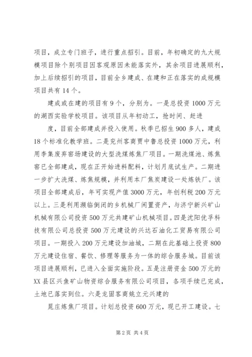 在招商引资民营经济工作会议上的汇报.docx