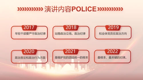 红色大气公安警察训词工作总结PPT