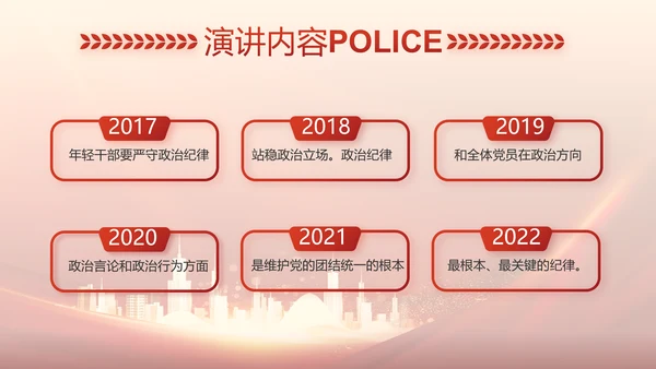 红色大气公安警察训词工作总结PPT