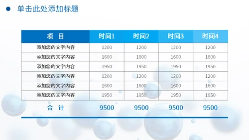 圆形泡泡3D体立感述职报告通用PPT模板