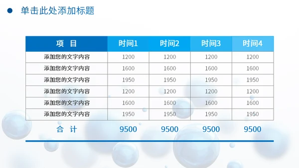 圆形泡泡3D体立感述职报告通用PPT模板