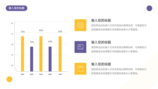 黄紫简约几何工作主题汇报PPT模板