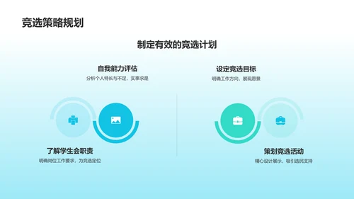 蓝色手绘风学生会竞选PPT模板