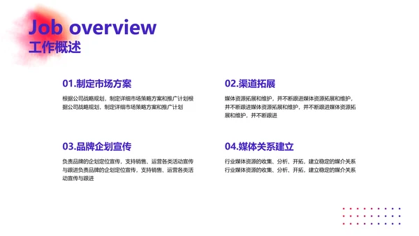 渐变风粉紫品牌推广总结及未来规划