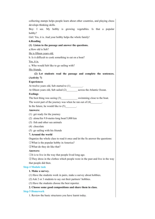 Module 6 Unit 3 教学详案