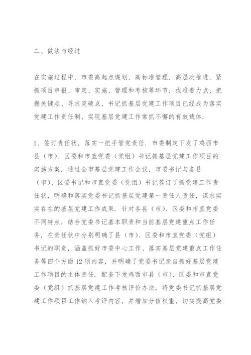 党支部书记抓党建项目立项书.docx