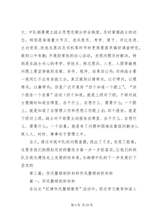 作风整顿剖析材料 (2).docx