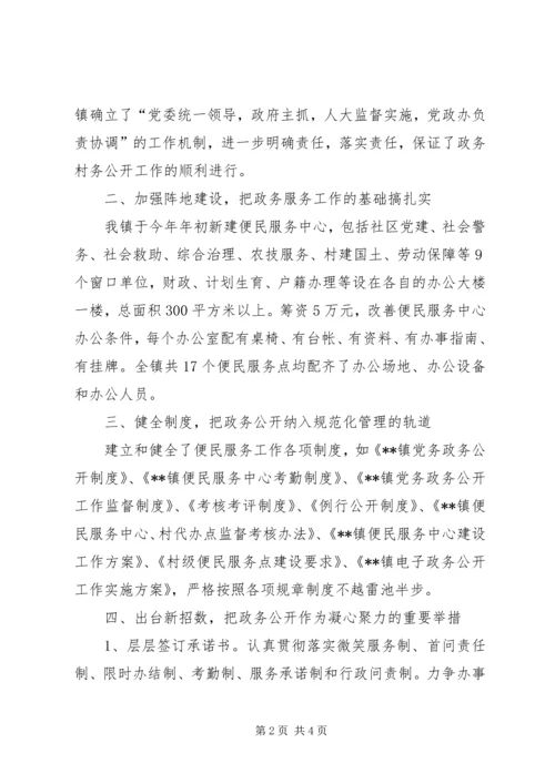 乡镇政务公开政务服务工作总结.docx