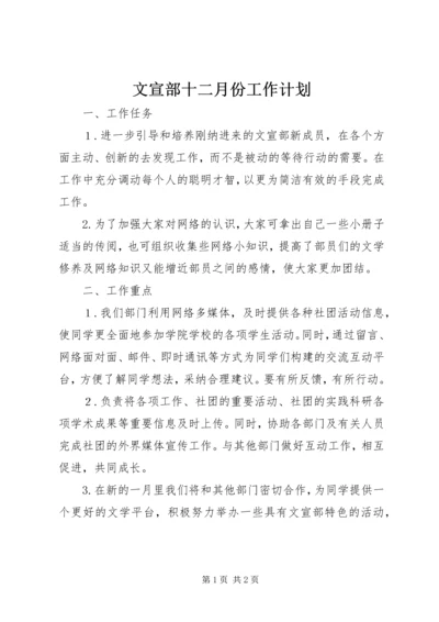 文宣部十二月份工作计划 (3).docx