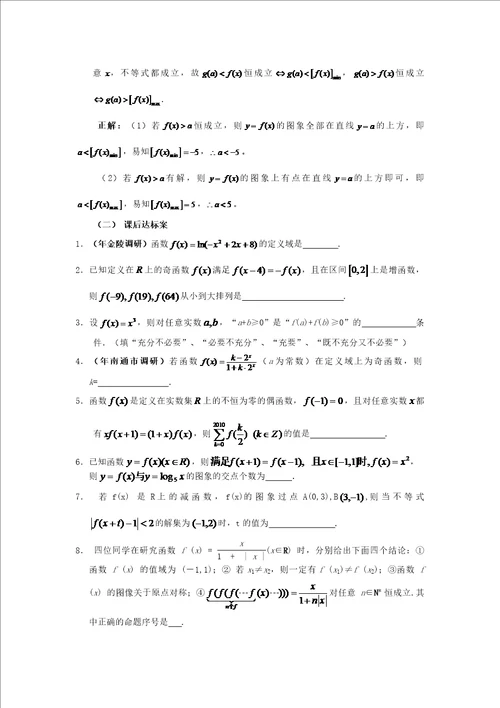 高三数学复习函数与导数素材苏教版